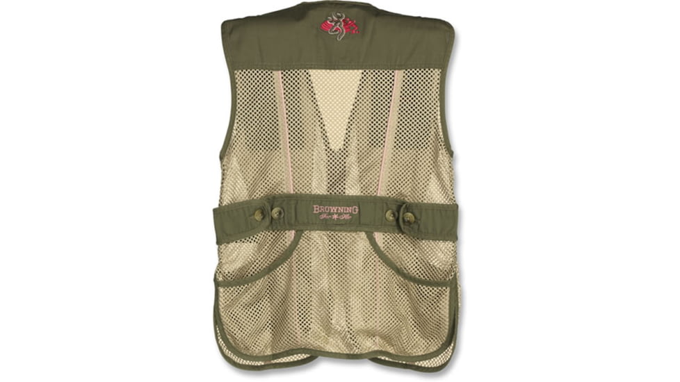 Browning Junior Trapper Creek Mesh Shooting Vest, Sage/Pink, L 3050544403