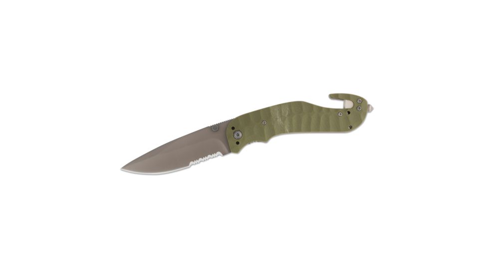 Browning Knife,Duration Belt Cut Fixed Blade Knife, Green, 320174BLB