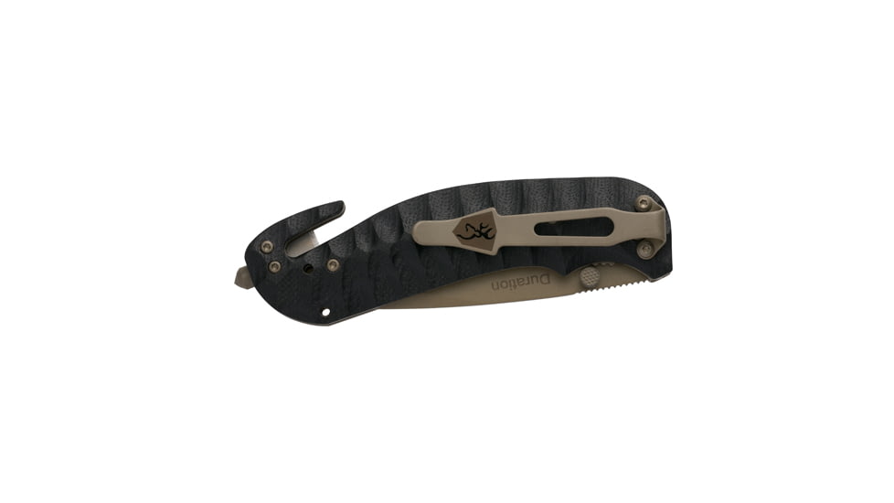 Browning Knife,Duration Belt CutFixed Blade Knife, Black, 320173BLB