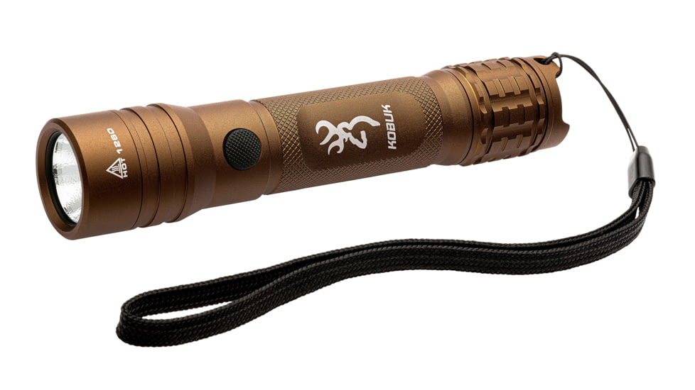 Browning Kobuk LED Flashlight, Lithium-Ion, White, 2000 Lumen, Burnt Bronze, 3711260
