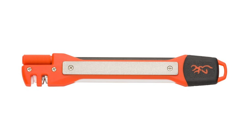 Browning Last Light Combo Fixed Blade Knives, 3.5in, 8Cr13MoV Stainless Steel, Wrapped Paracord, Orange Handle, 3220364