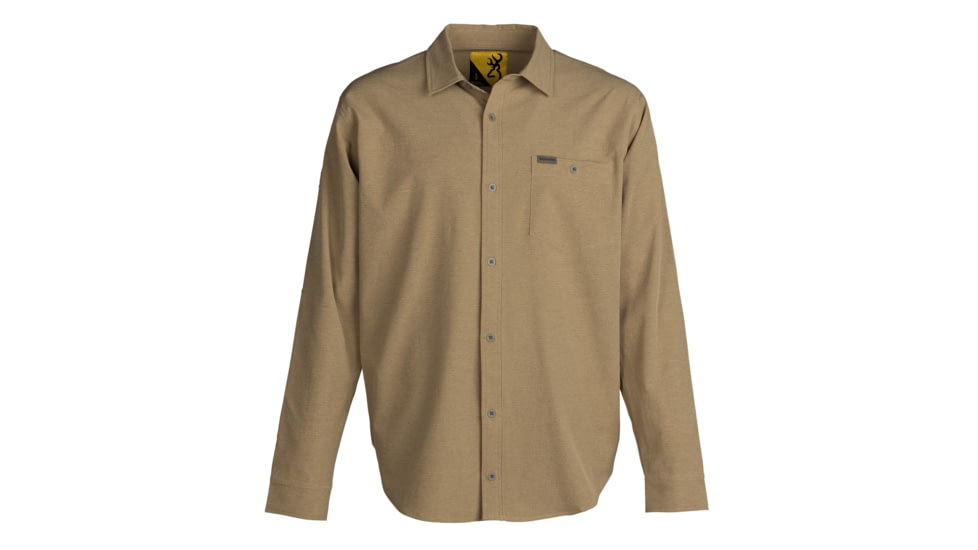 Browning Lightweight Button Down Shirt - Men's, Tan, Large, 3012724803