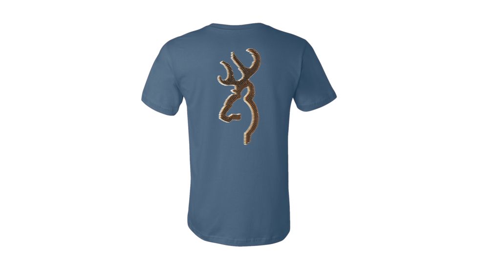 Mens Graphic 380 Buckmark Short Sleeve T-Shirt, Steel Blue