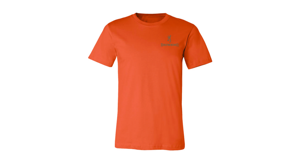 Browning Mens Antler Buckmark Short Sleeve T-Shirt, Burnt Orange, Small A000321880102