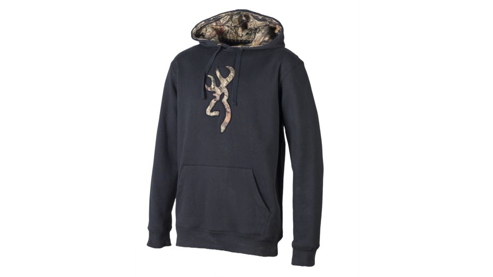 Mens Buckmark Camo Sweatshirt, Black