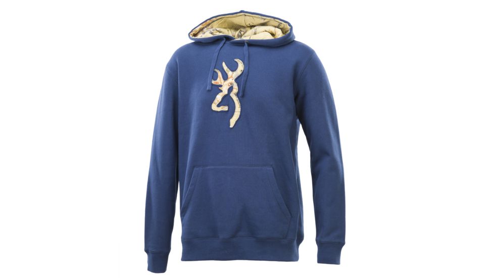 Browning Mens Buckmark Camo Sweatshirt, Dress Blues, Extra Large A000061440205