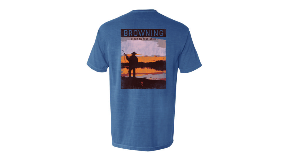 Browning Mens CC Browning Cowboy Short Sleeve T-Shirt, Blue Jean, Extra Large A000319540105