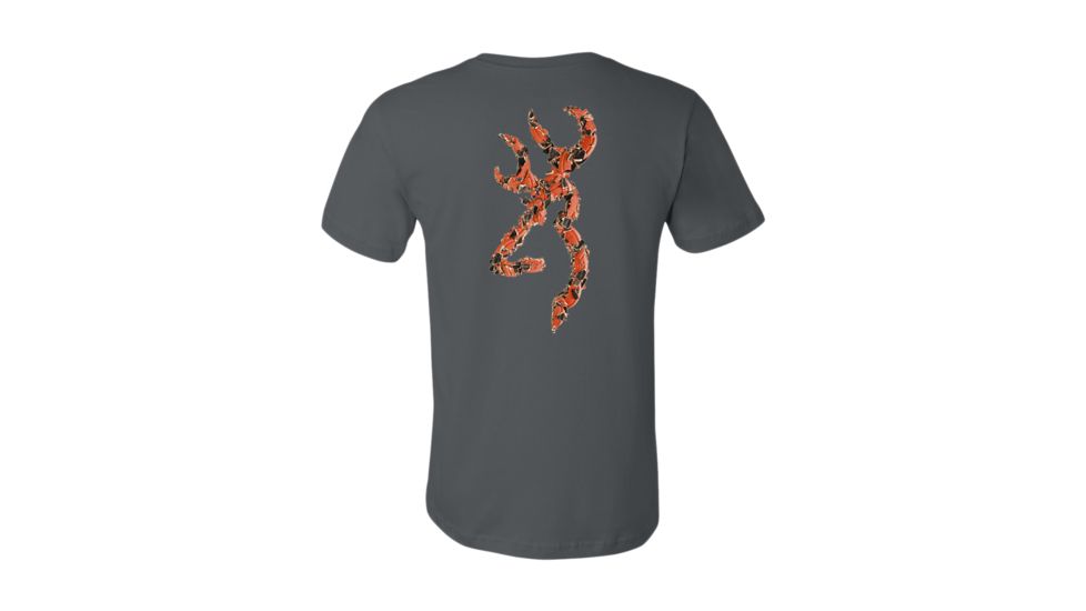 Mens Graphic Clay Buckmark Short Sleeve T-Shirt, Asphalt