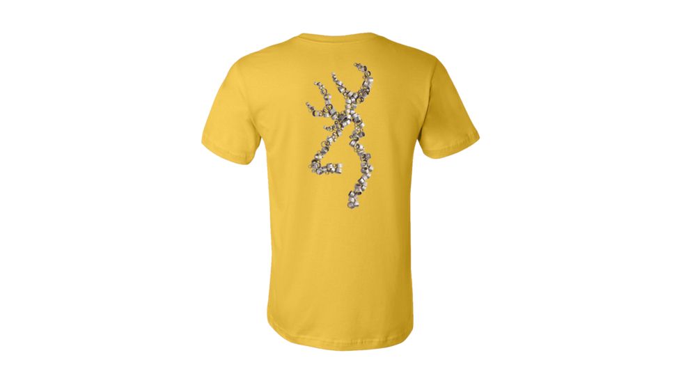 Mens Graphic Duck Band Buckmark Short Sleeve T-Shirt, Maize