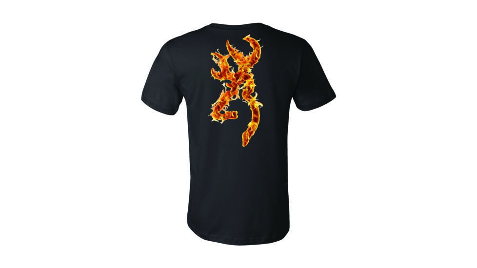 Browning Mens Hells Canyon Buckmark Short Sleeve T-Shirt, Black, Extra Large A000321900105