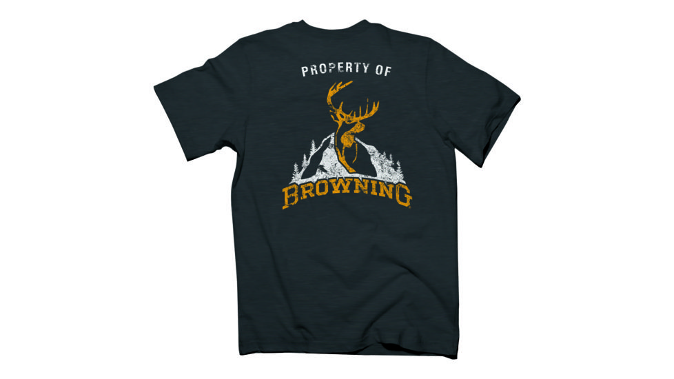 Browning Mens Property Of S,S Tee, Tweed, Small A000226220102