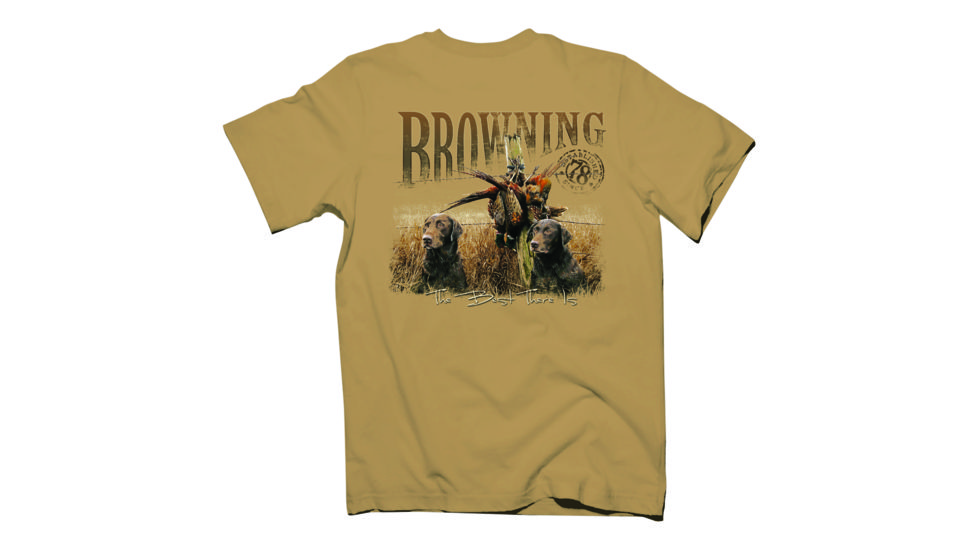 Browning Mens The Best There Is S/S Tee, Old Gold, S BRD010045.164900.S