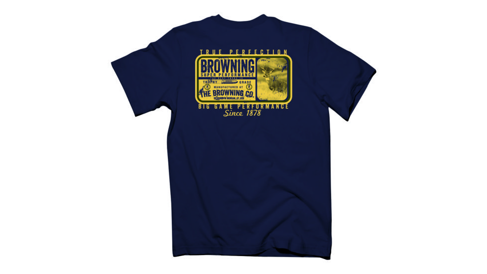 Browning Mens True Perfection S/S Tee, Vy, S BRD010064.052900.S