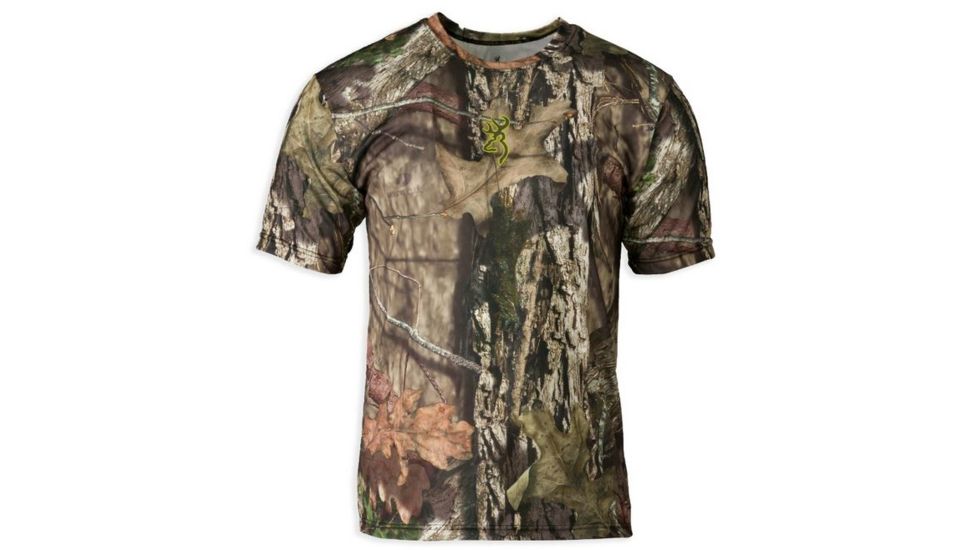 Browning Mens Wasatch Vapor Max Short Sleeve Shirt,Mossy Oak Break-Up Country,XL 3018810304