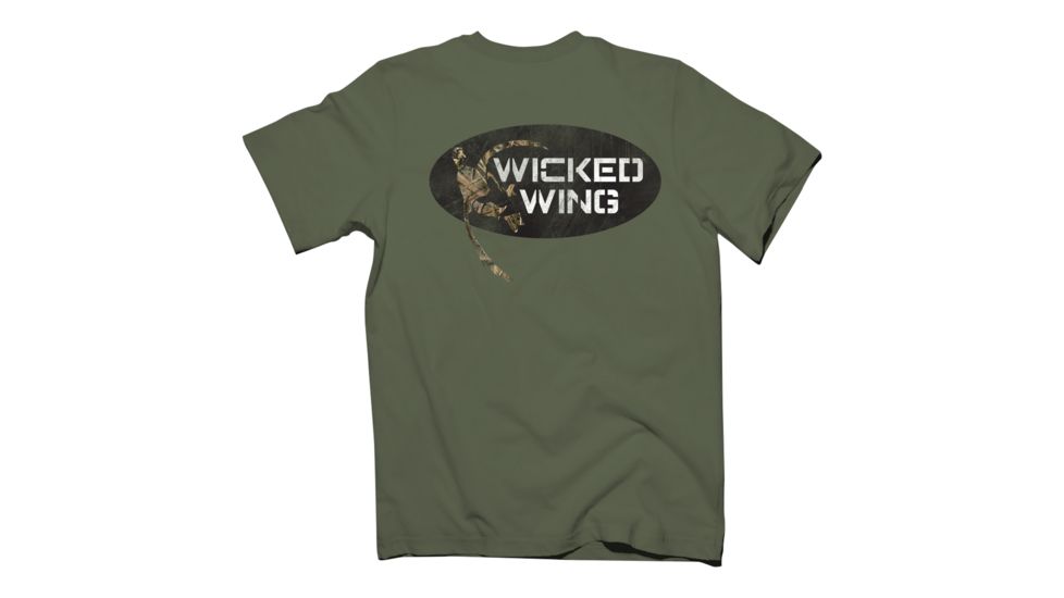 Browning Men's Graphic Wicked Wing Short Sleeve T-Shirt, Military Green, Small, A000234930102