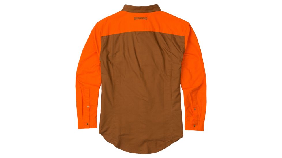 Browning Midweight Shirt w/o Embroidery - Mens, Blaze, Small, 3019657201