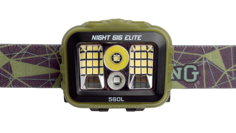 Browning Night Gig Elite LED Headlamp, Rechargable Lithium Ion, Green/White, 560 Lumen, Green, 3713036