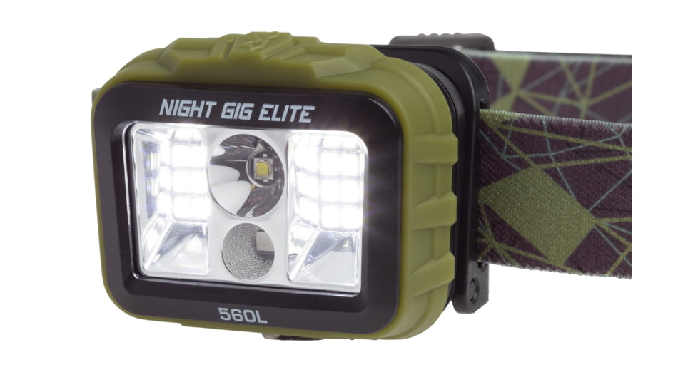Browning Night Gig Elite LED Headlamp, Rechargable Lithium Ion, Green/White, 560 Lumen, Green, 3713036