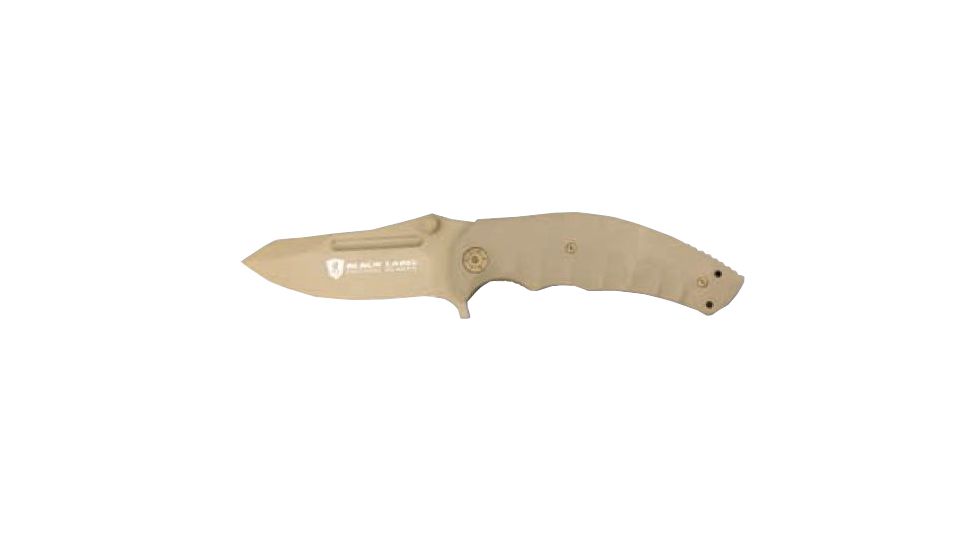 Browning No Boundaries Folding Knife,3.75in Modified Drop Point Steel Blade,Tan Handle 320167BL