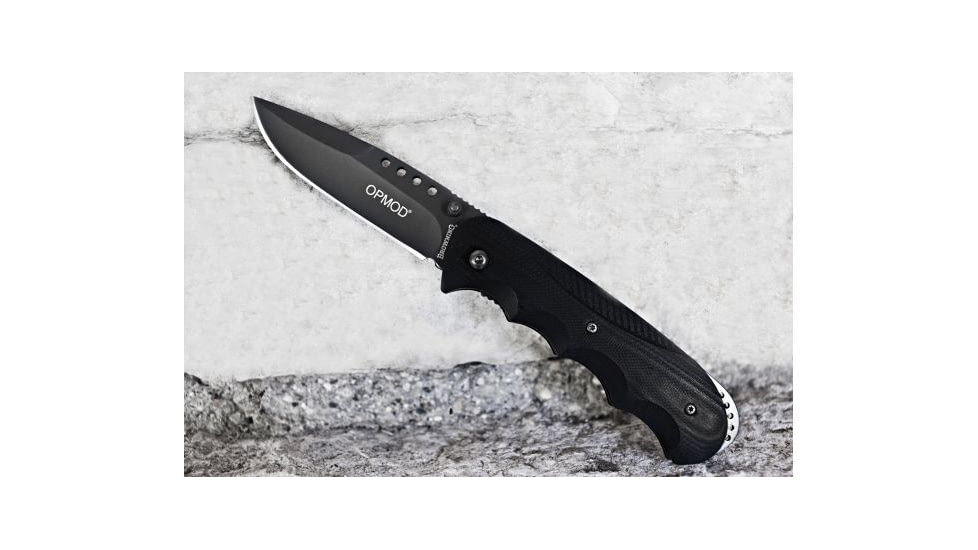 Browning OPMOD Folder Knife Limited Edition - Drop Point Blade, Black 322657