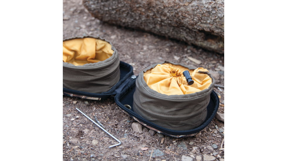 Browning Pet Dish,Portable,2Dish,7in,Blade, Mossy Oak Blades BPT4005