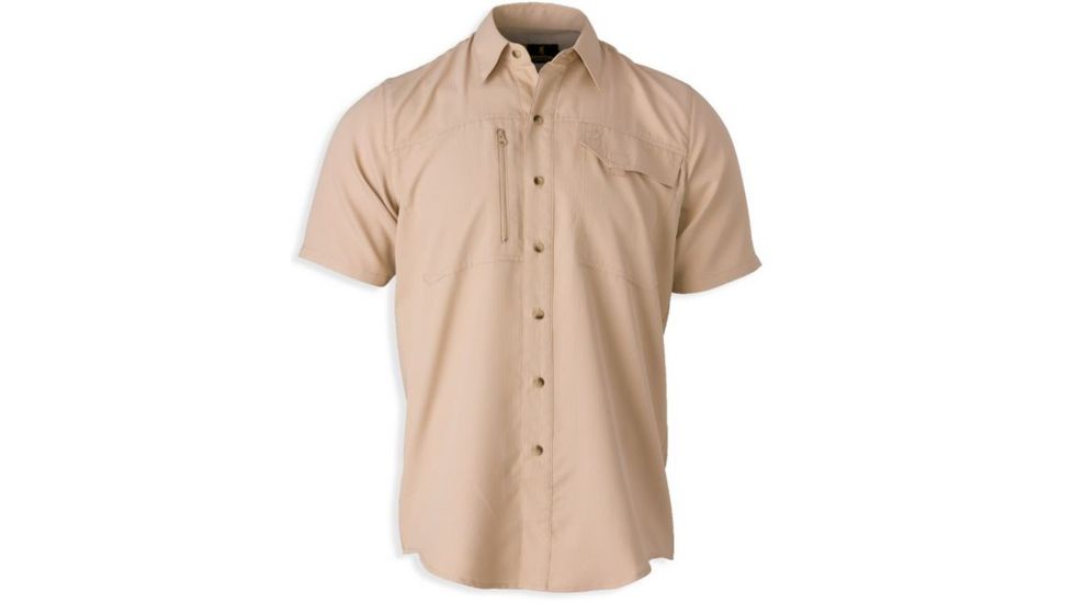 Browning Phenix Short Sleeve Shirt,Khaki,L 3010765803