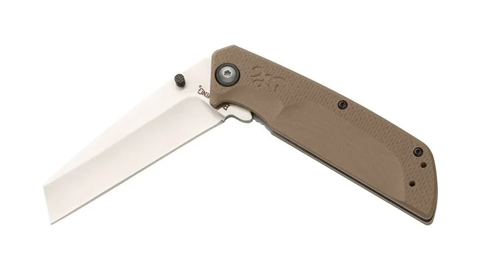 Browning Plateau Assisted Opening Folding Knife - Box, 3.25in, D2 High Carbon Steel, Cleaver, G10 Handle, N, 3220469B