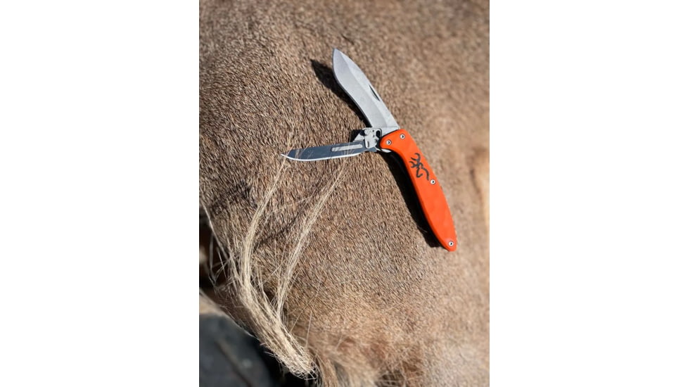 Browning Primal 2 Blade Folding Knife - Box, 2.75in, HRC 50-55/HRC 55-59, Drop Point/Scalpel, Composite Handle, N, 3220462B