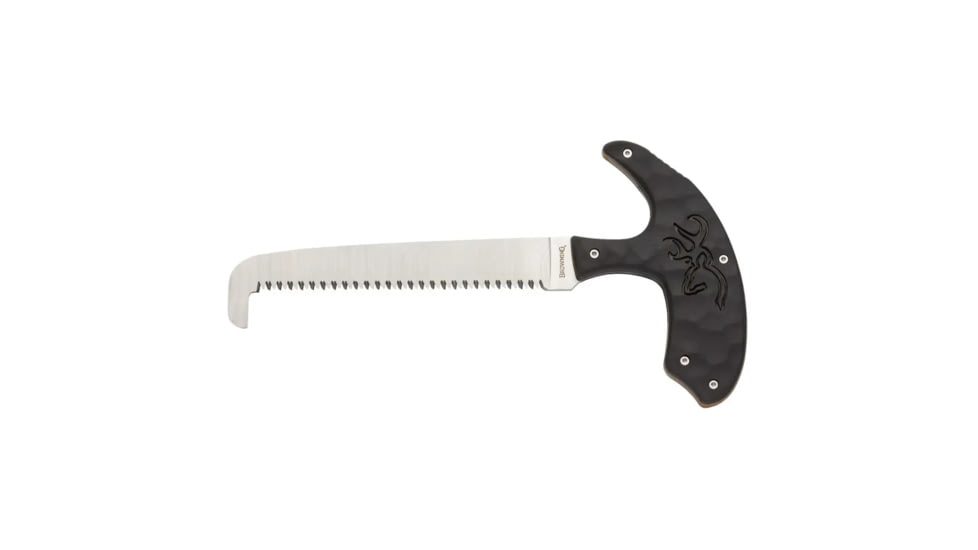 Browning Primal Bone Saw, 5.25in, 8Cr13MoV, Polymer/Rubber Handle, Black, 3220425