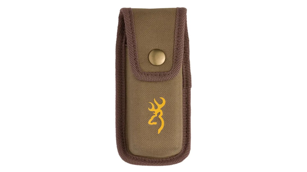 Browning Primal Kodiak Folding Knife - Box, 3.75in, 8Cr13MoV, Drop Point, Polymer/Rubber Handle, Black, 3220430B