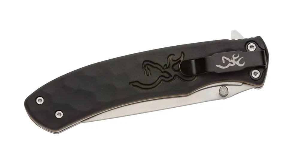 Browning Primal Medium Folding Knife, 3.5in, 8Cr13MoV, Drop Point, Polymer/Rubber Handle, N, 3220429