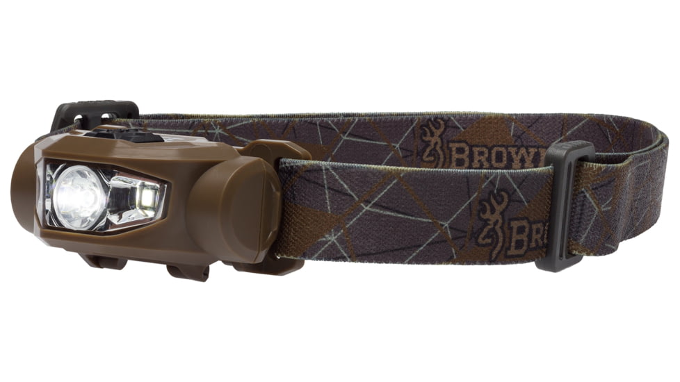 Browning Range Wide Angle Plus LED Headlamp, AA, White, 200 Lumen, Burnt Bronze, 3713051