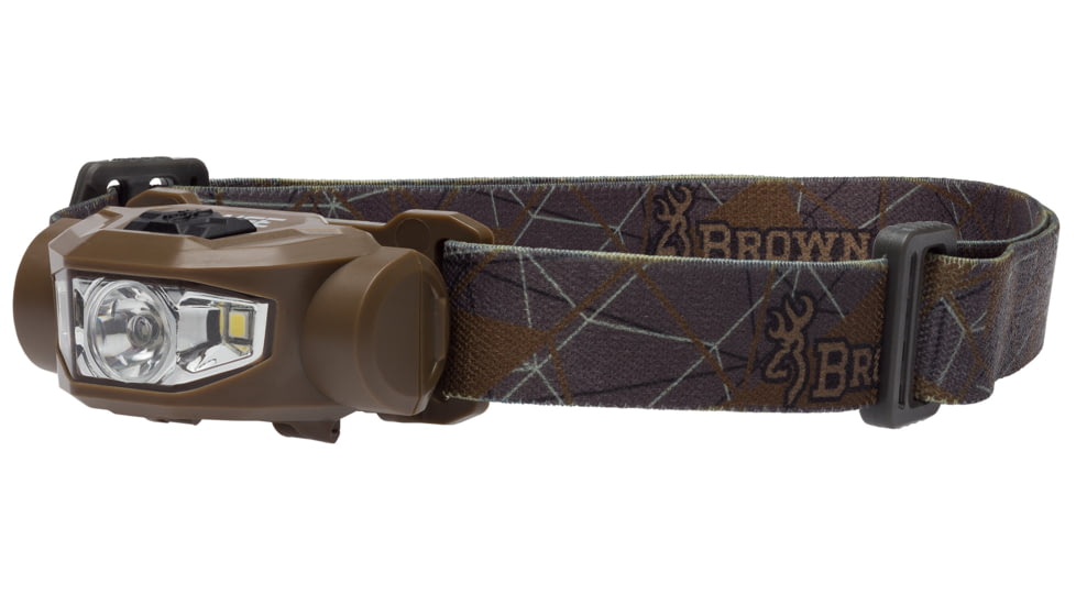 Browning Range Wide Angle Plus LED Headlamp, AA, White, 200 Lumen, Burnt Bronze, 3713051