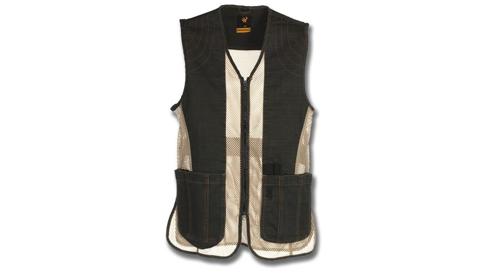 Browning Rhett Shooting Vest, Charcoal/Tan, 2X 3050297905