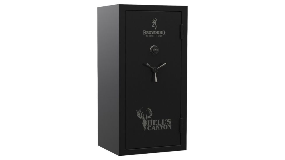 Browning Safes Hell's Canyon 33 Standard Textured Charcoal Black Chrome S&amp;G Mechanical, Textured Charcoal, 33 gun, 1601100307