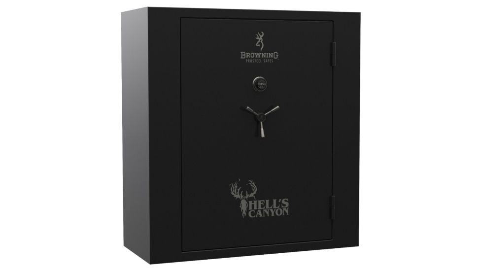 Browning Safes Hell's Canyon 65 Extra Wide Gloss Black Black Chrome S&amp;G Mechanical, Gloss Black, 65 gun, 1601100299