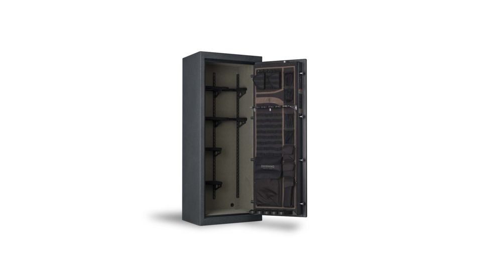 Browning Safes Heavyweight Slim HW16 Gun Safe,60x24x19in,Gloss Black,Black Chrome,HW Scroll,S and G Mechanical Lock 1601100185