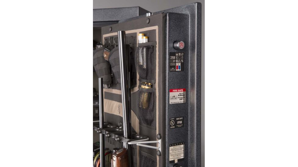 Browning Safes Heavyweight Slim HW16 Gun Safe,60x24x19in,Gloss Black,Black Chrome,HW Scroll,S and G Mechanical Lock 1601100185