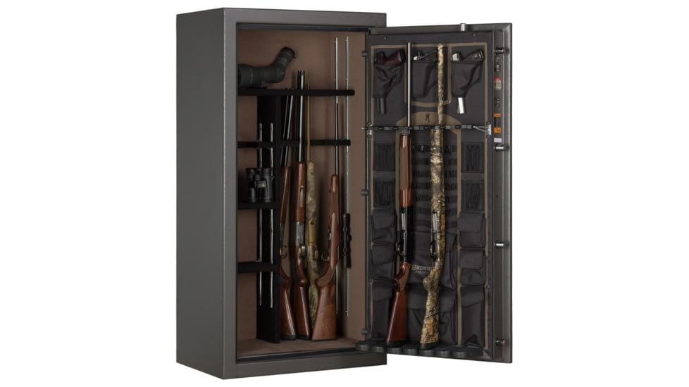 Browning Safes Sporter SP23 Gun Safe, Electronical Lock, Hammer Gloss Gray, 23, SP23-HMRGLSGRY-MB-E