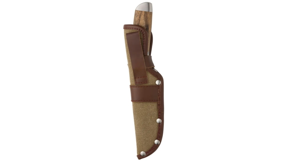 Browning Sage Creek Fixed Blade Knife - Box, 4.5in, 9Cr14MoV, Clip Point, Wood Handle, Canvas, 3220537B