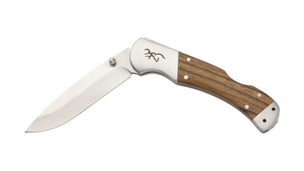 Browning Sage Creek Large Folder Folding Knives, 3.5in, 9Cr14MoV Stainless Steel, Wood, 3220533
