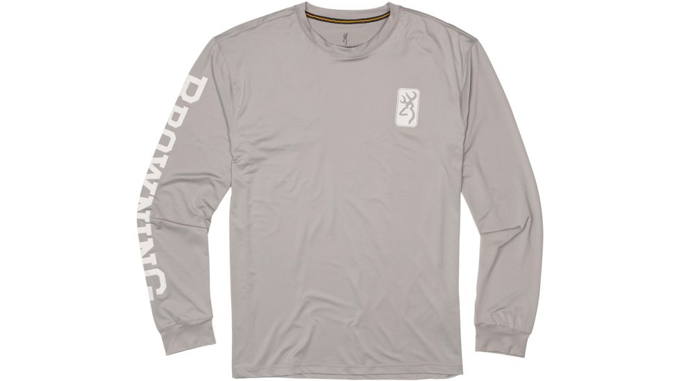Browning Shirt Sun Long Sleeve Lt - Men's, Light Grey, L, 3010594903
