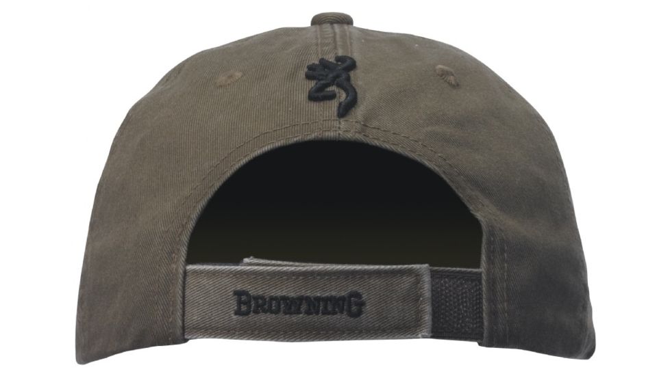 Browning Shrike Twill Cap with 3-D Buckmark, Clay/Black, 308004681