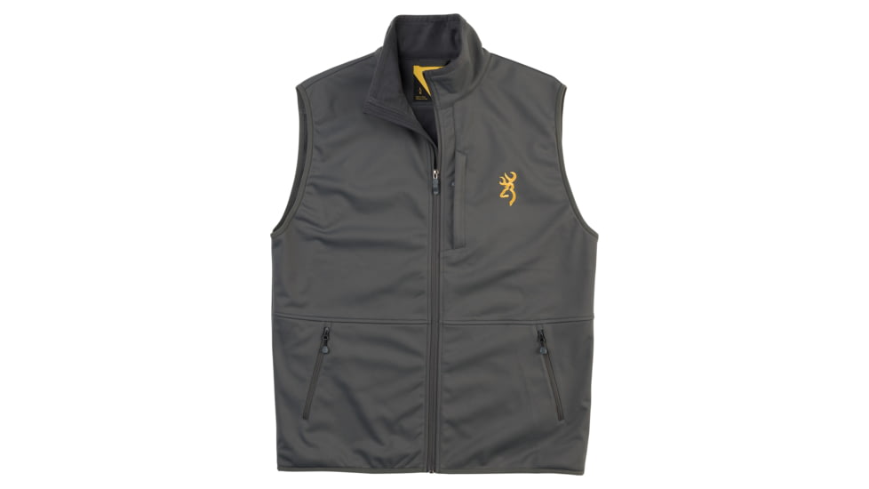 Browning Soft Shell Vest - Mens, Carbon Gray, XL, 3053107904