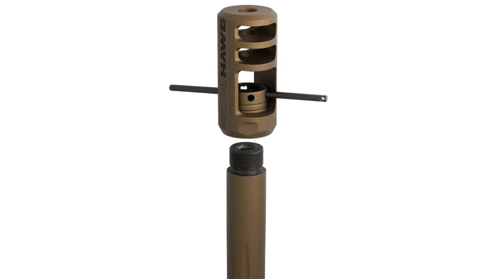 Browning Sporter Recoil Hawg Muzzle Brake, .30 Caliber, Rugged, Smoked Bronze, 1293088