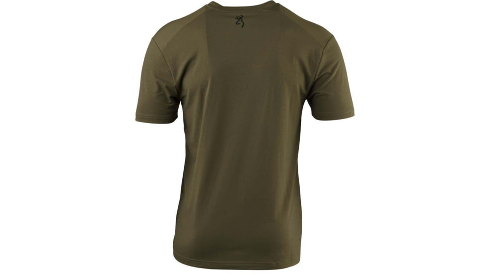 Browning Mule Deer Logo SS Perf Camp Shirt - Men's, Green, 2XL, 3014796405