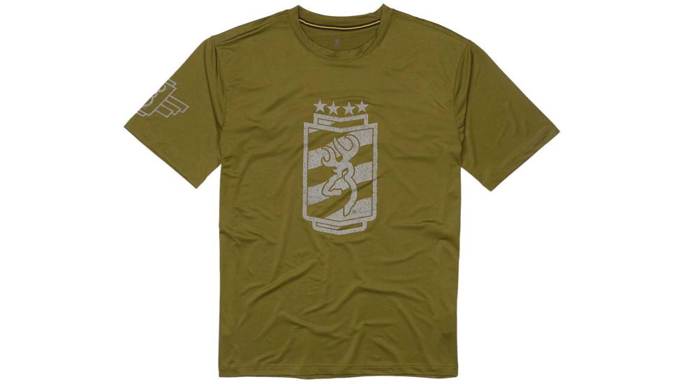 Browning Sun Short Sleeve T-Shirt - Mens, Military Green, S, 3010466401