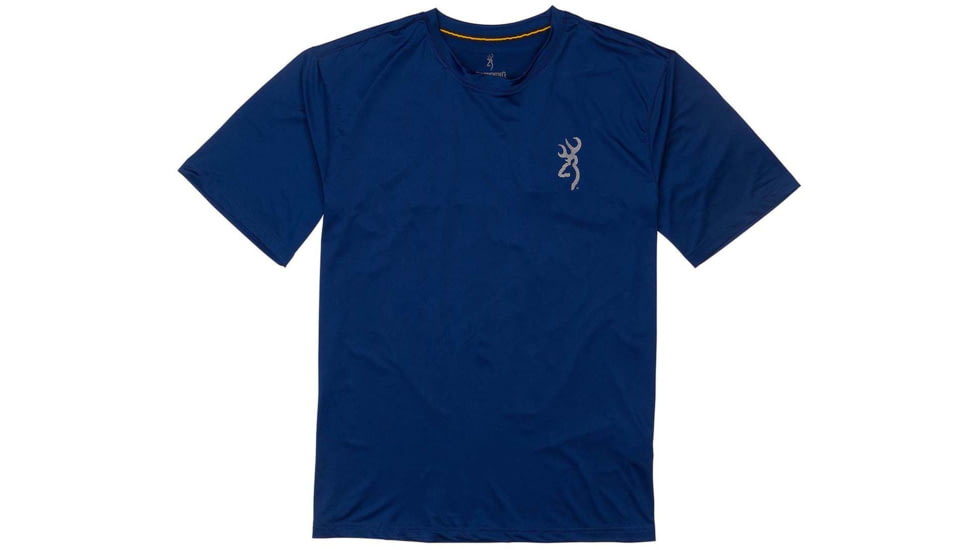 Browning Sun Short Sleeve T-Shirt - Mens, Navy, L, 3010579503