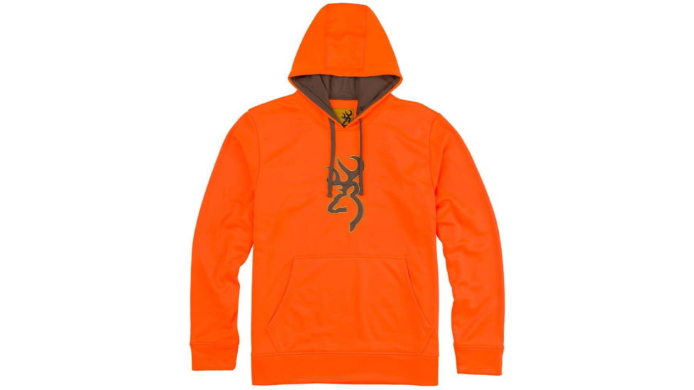 Browning Long Sleeve Tech Hoodie - Mens, Blaze Orange, 2XL, 3011880105