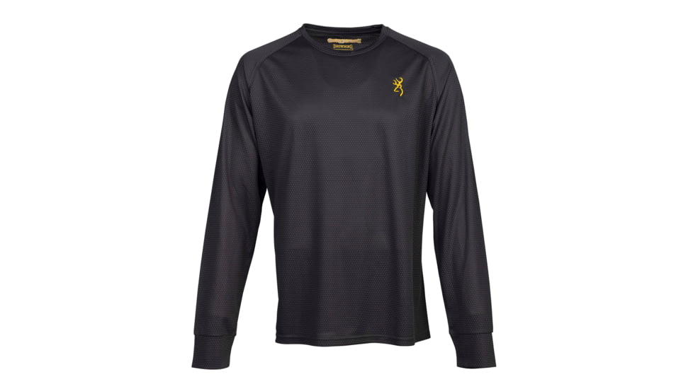 Browning Tech Long Sleeve T-Shirt - Mens, Medium, Carbon, 3011747902
